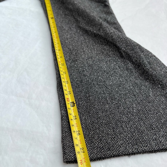 Ann Taylor Wool Blend Wide Leg Dress Pants Herringbone High Rise Lined Size 4 - Picture 5 of 8